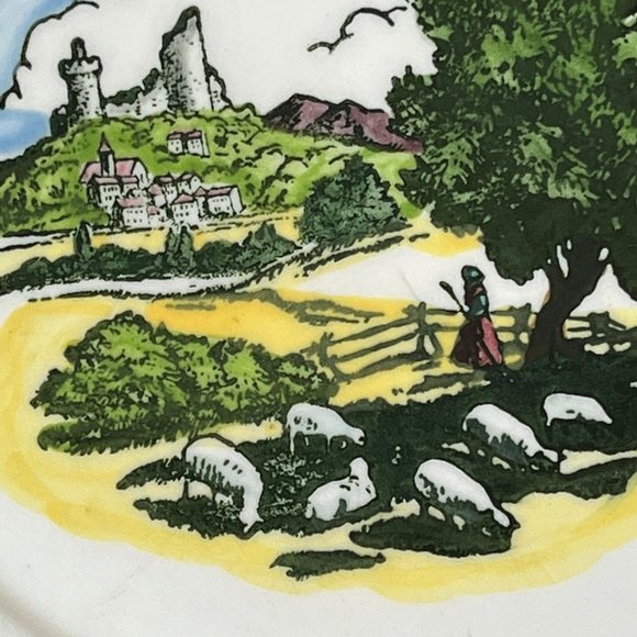 Vintage "French Provincial" Decorative Dinner Plate // Herman C. Kupper New York - Picture 2 of 5